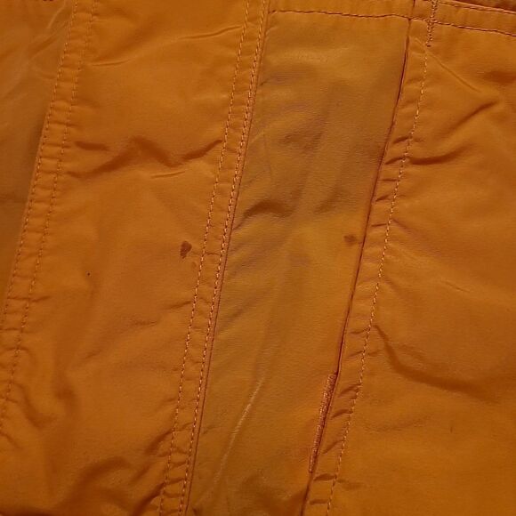 Columbia Jacket Mens Medium Orange Gray Hoodie Fleece Liner Coat Vintage Used - Picture 11 of 11